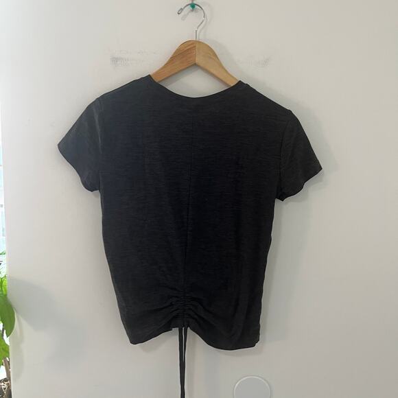 Kyodan Dark Gray Ruched Short Sleeve Workout Top Size XS - Picture 4 of 4